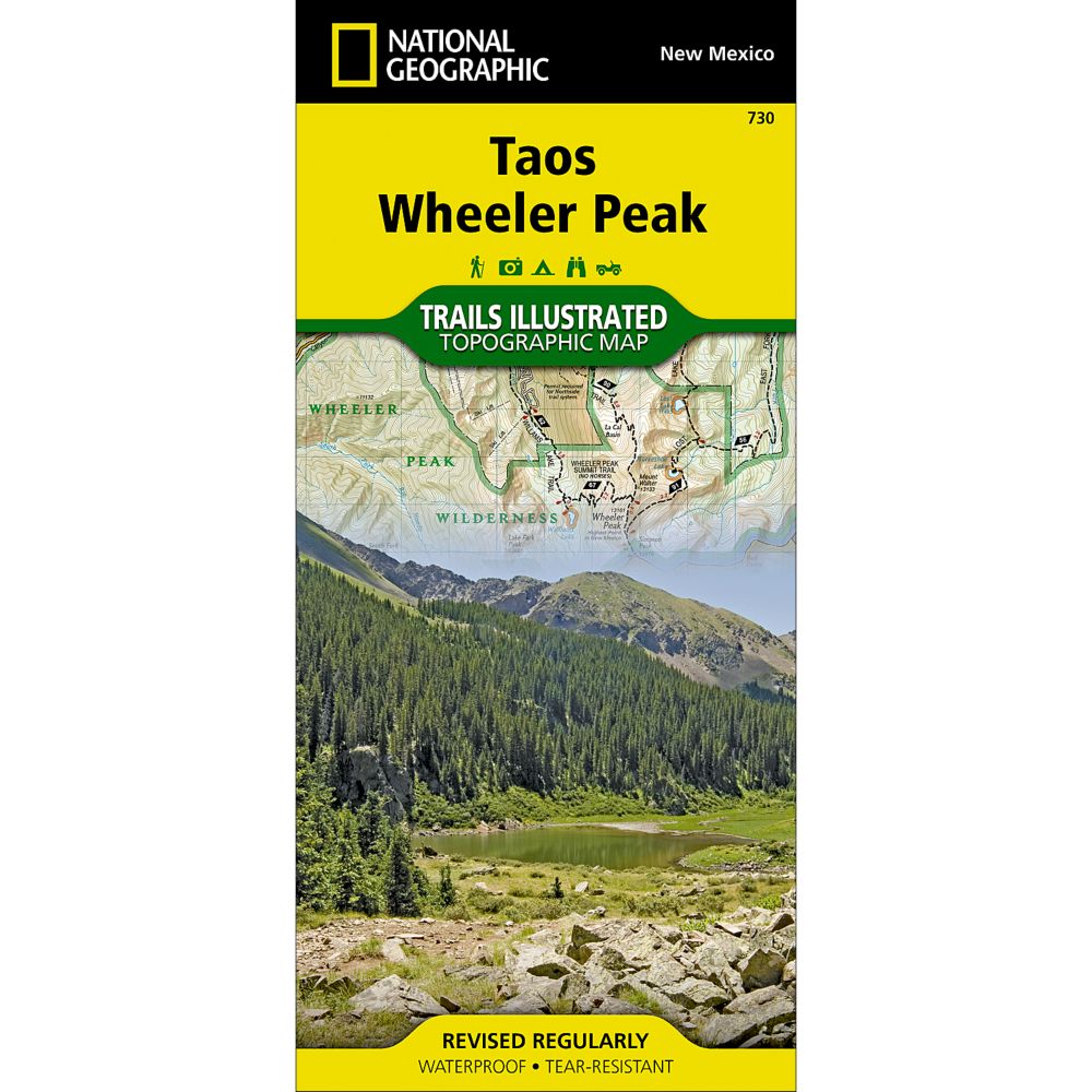 National Geographic Taos Area - Carson National Forest Trail Map 
