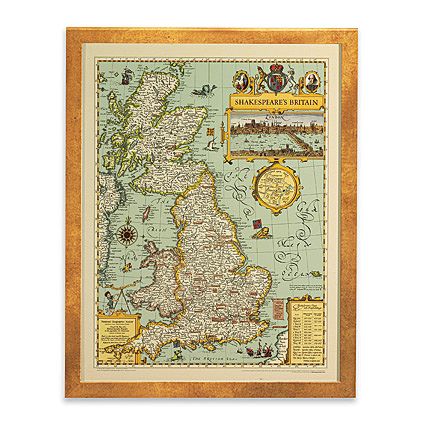 Framed Shakespeare's Britain Map