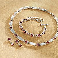 Balinese Garnet and Mother of Pearl Necklace