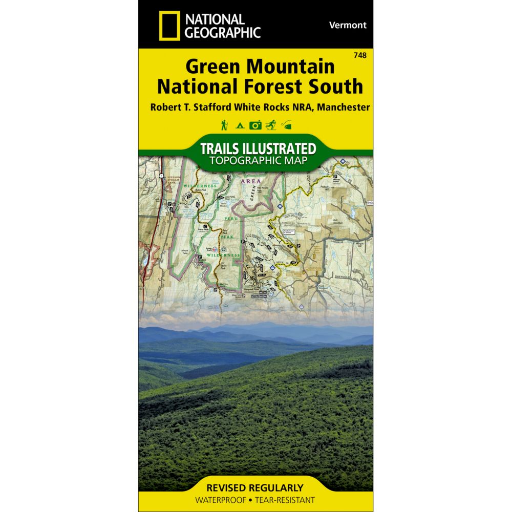 748 Green Mountain National Forest: White Rocks NRA - Manchester Trails Map