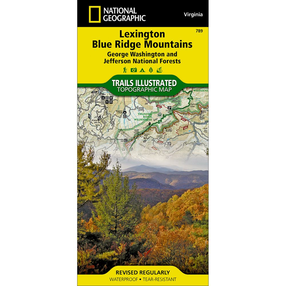 789 Lexington/Blue Ridge Mountains Trail Map 