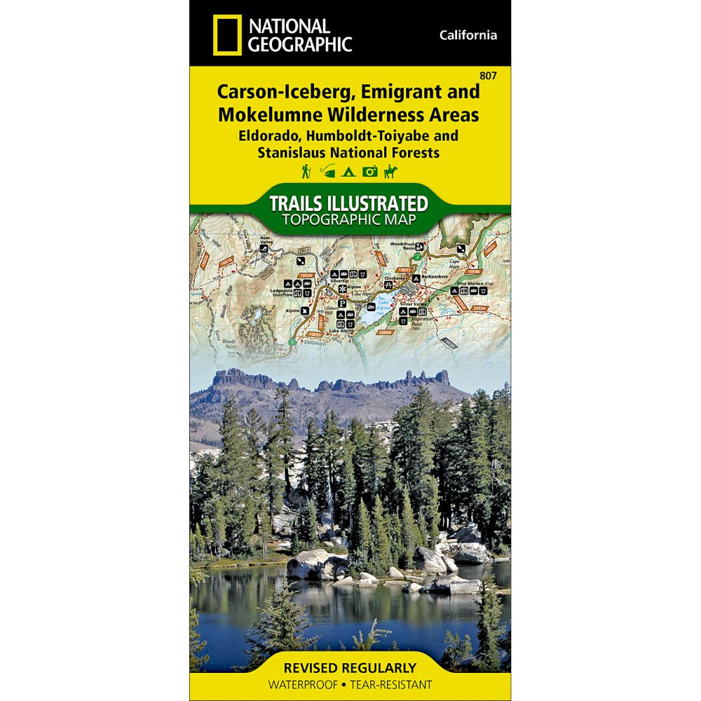 807 Carson-Iceberg/Emigrant & Mokelumne Wilderness Areas Trail Map