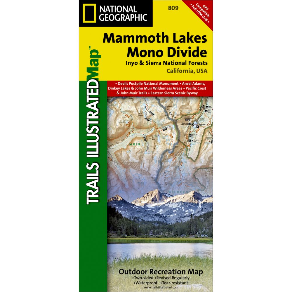 809 Mammoth Lakes and Mono Divide Trail Map