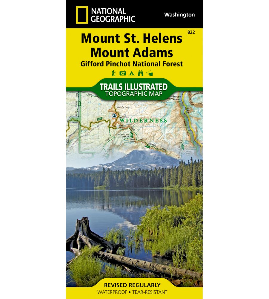 822 Mount St. Helens and Mount Adams Wilderness Areas, Gifford-Pinchot National Forest Trail Map