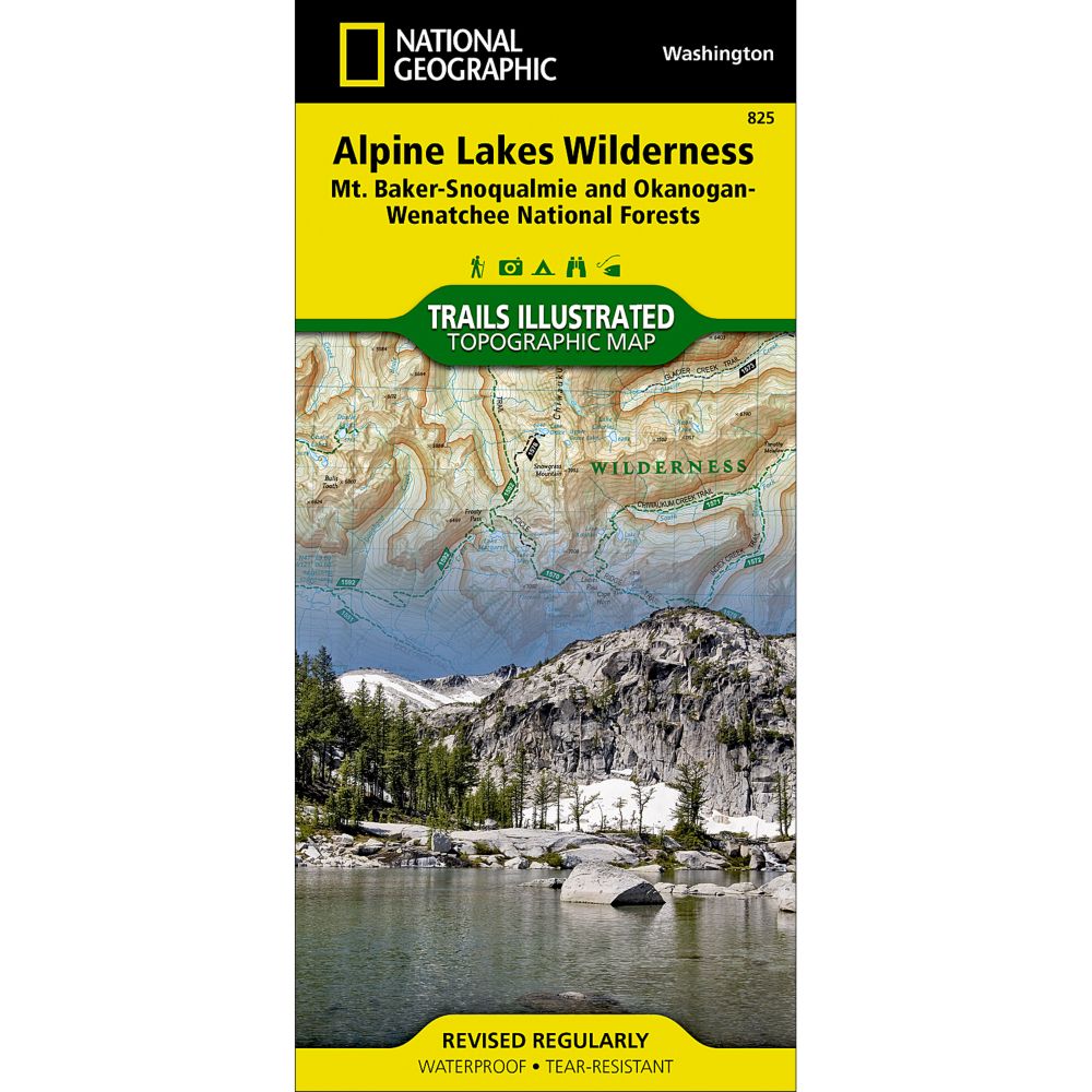 825 Alpine Lakes Wilderness Area Trails Map