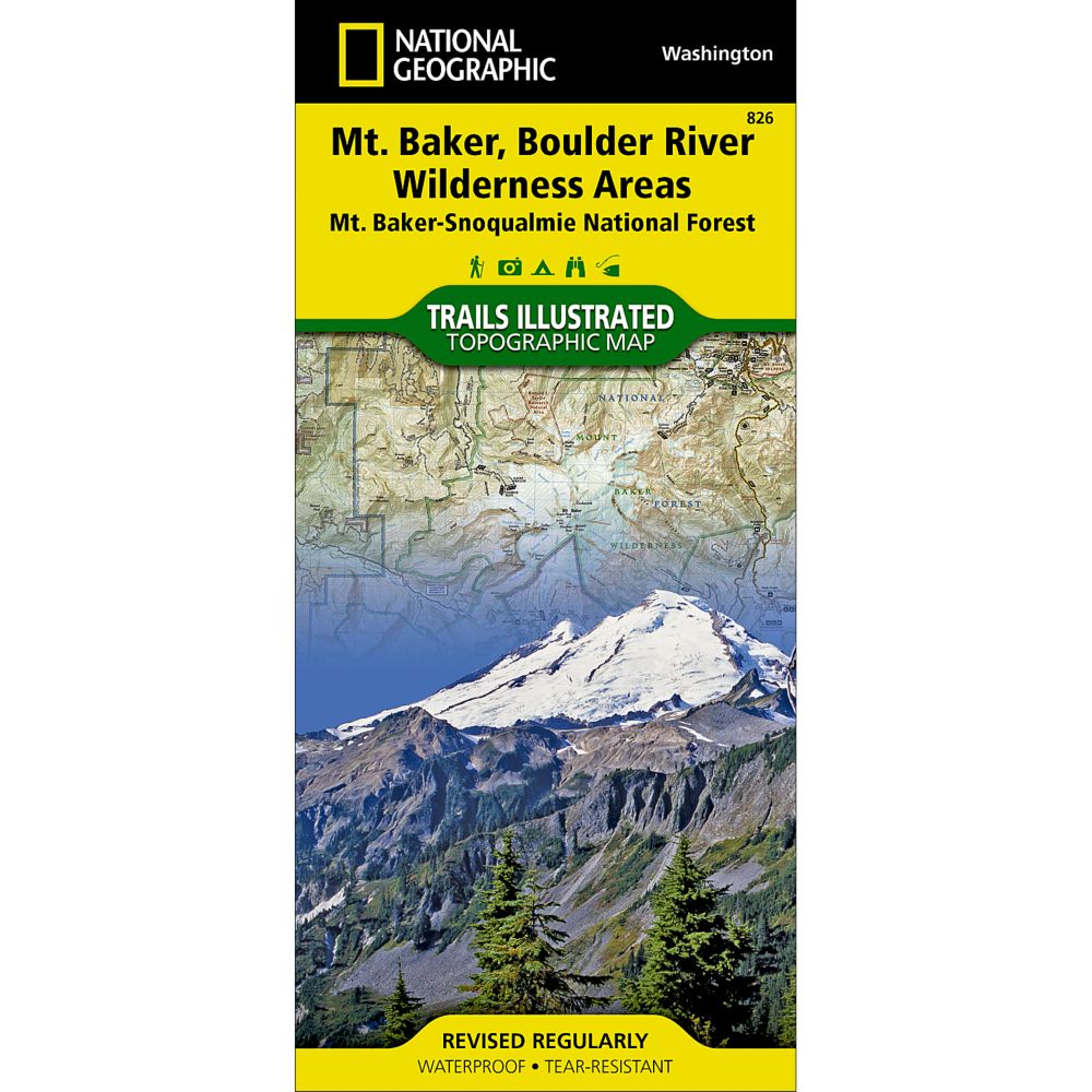 826 Mount Baker and Boulder River Wilderness Areas Trails Map