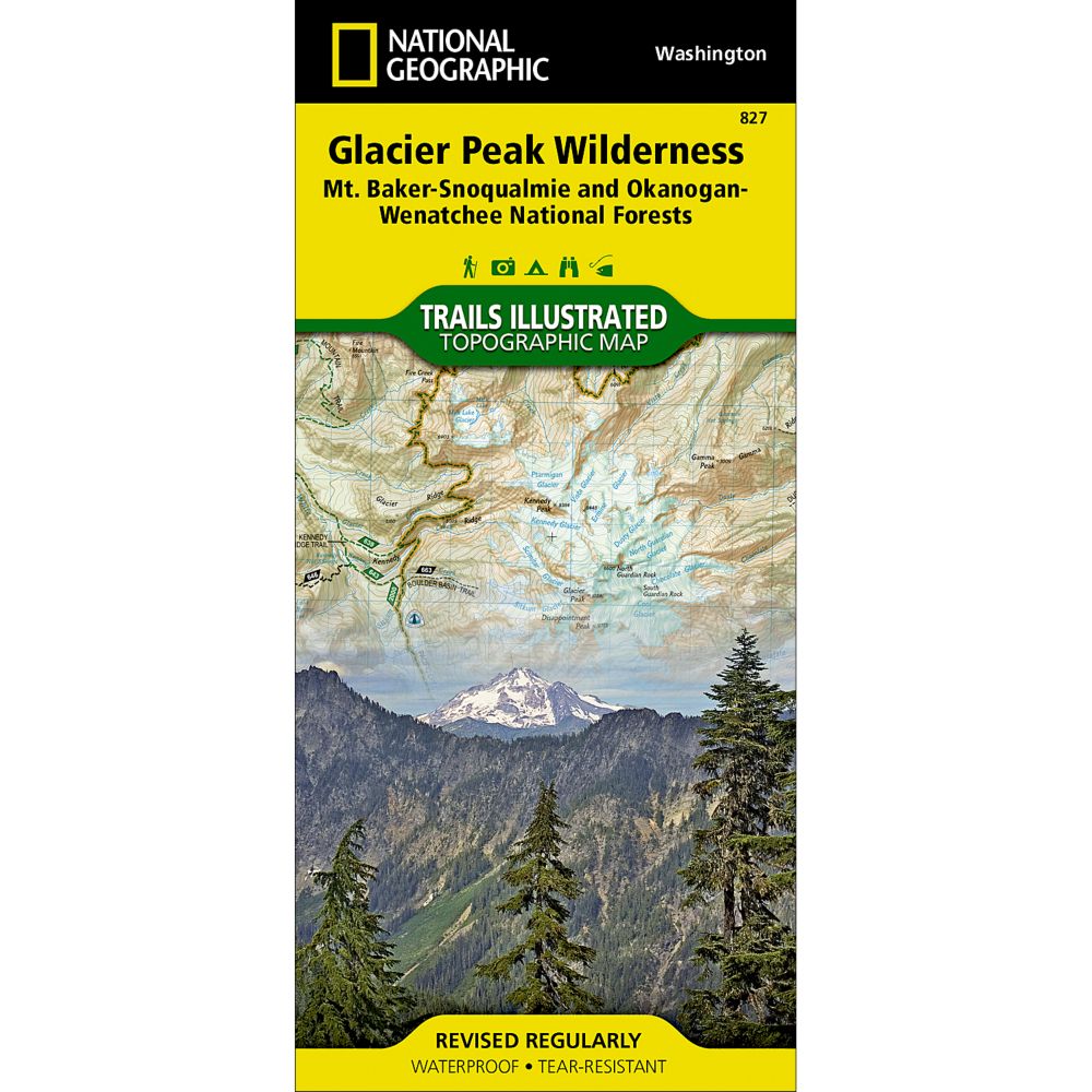 827 Glacier Peak Wilderness Area Trails Map