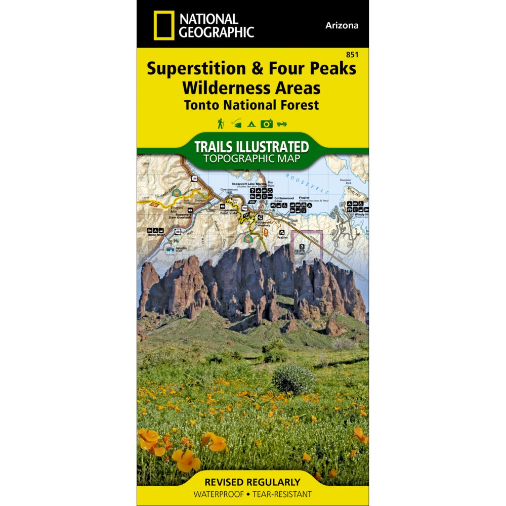 National Geographic Superstition & Four Peaks Wilderness Areas Map