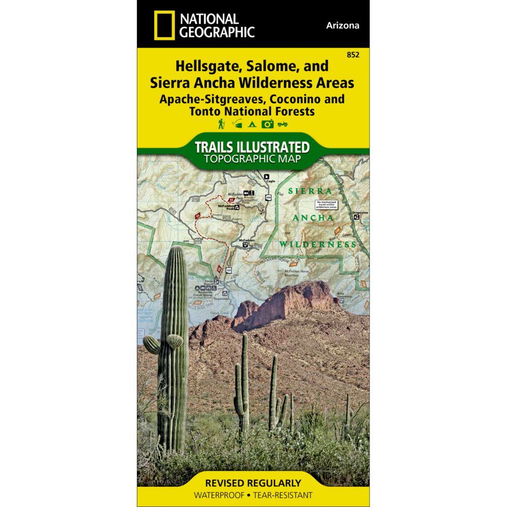 National Geographic Hellsgate, Salome & Sierra Ancha Wilderness Areas Map