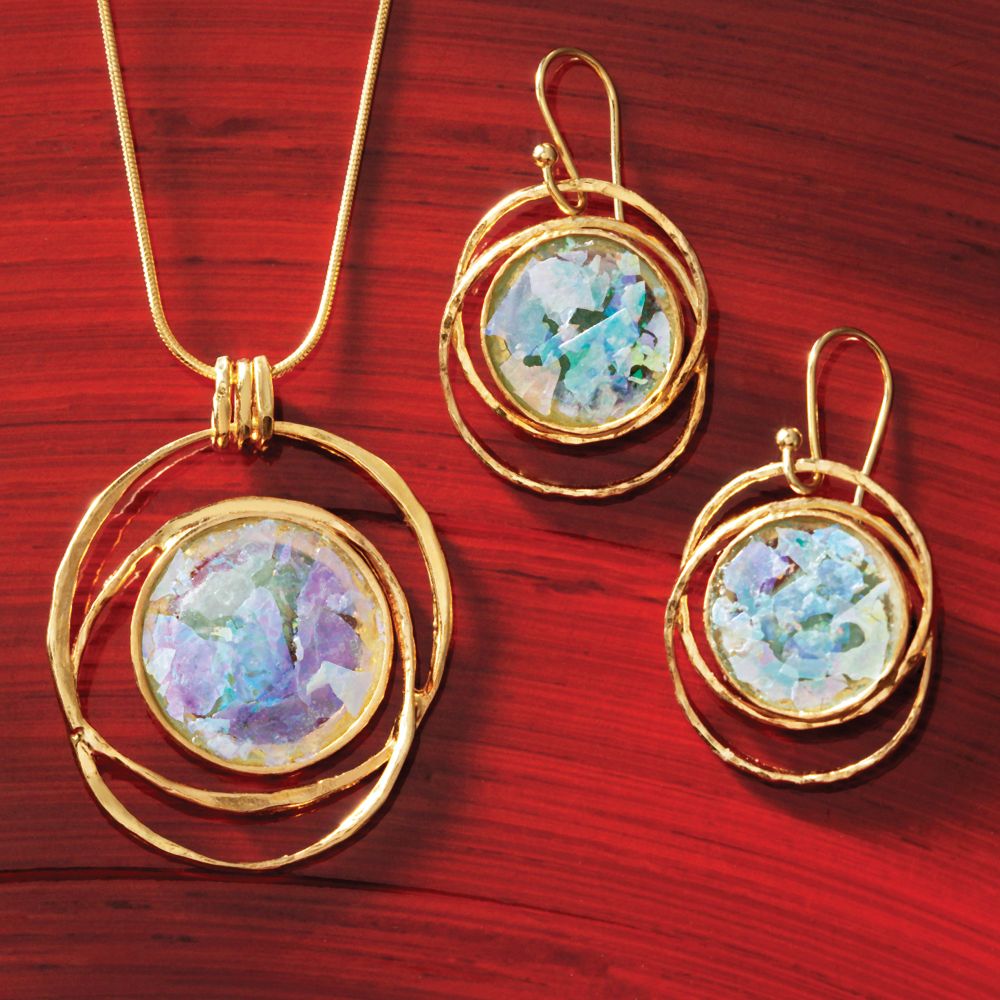 Gold-vermeil Roman Glass Jewelry