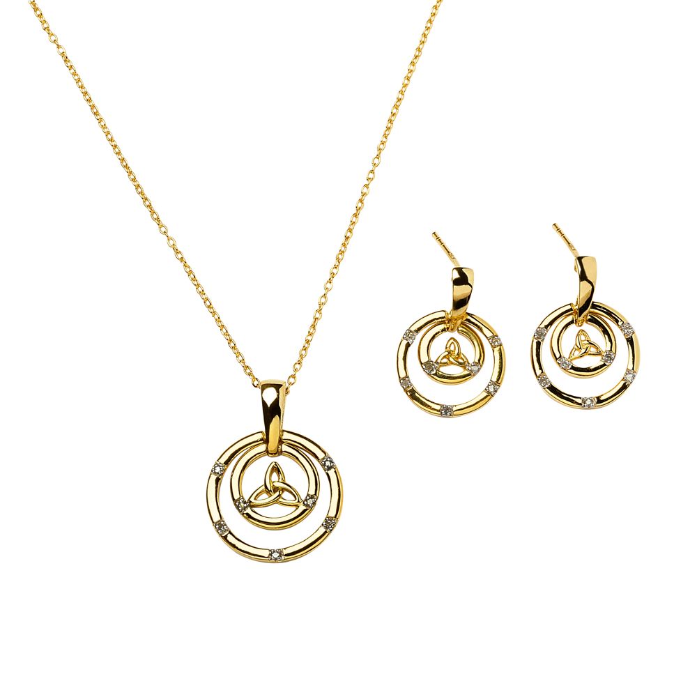 Gold-plated Trinity Circles Jewelry