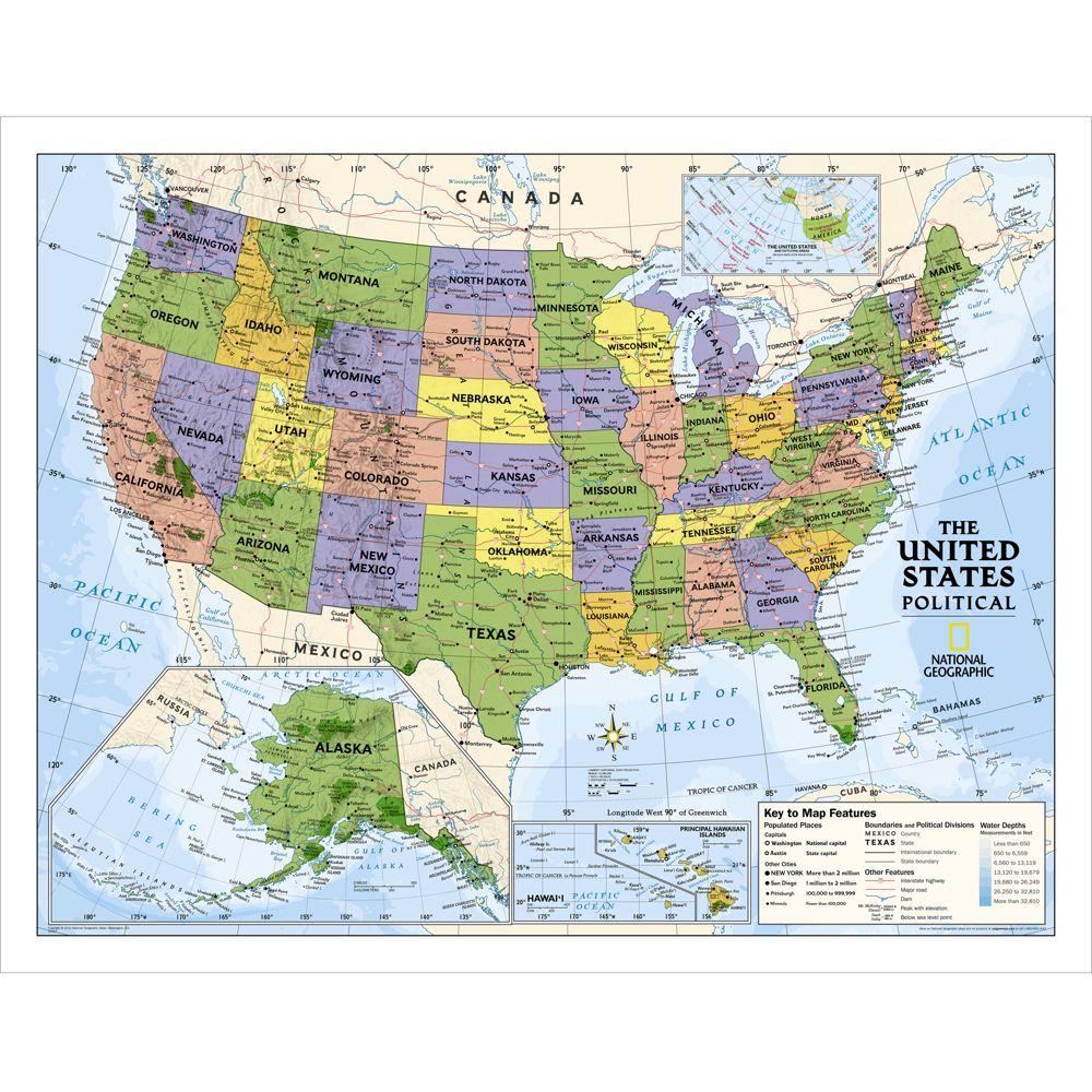 National geographic us map