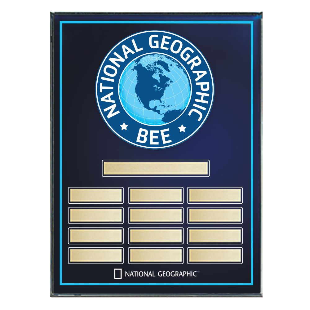 National Geographic Bee Award Plaque