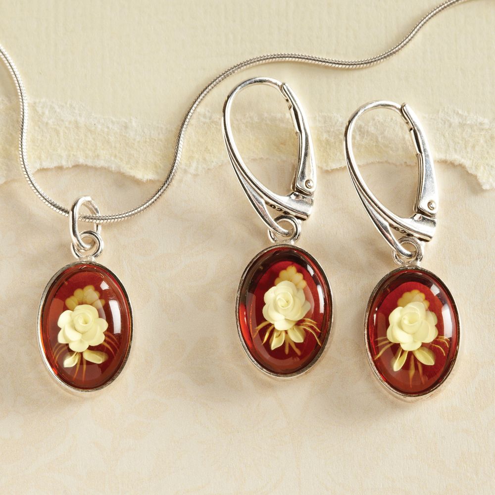 Amber Rose Intaglio Jewelry