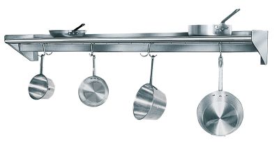 Wall Shelf With Pot Rack