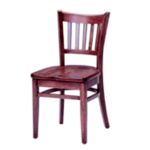 Chair Vertical Slat Back With Wood Seat, Waymar