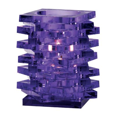 Casual Candle Lamp Marquee Purple, 4-1/2''H