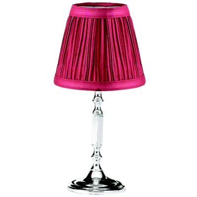 Fine Dining Candle Lamp La Rue Lamp with Fabric Shade 11''H