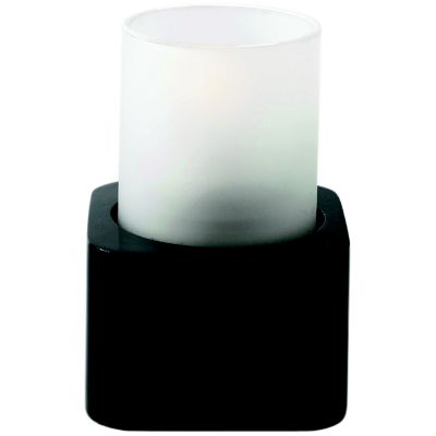 Black Lamp with Frost Cylinder