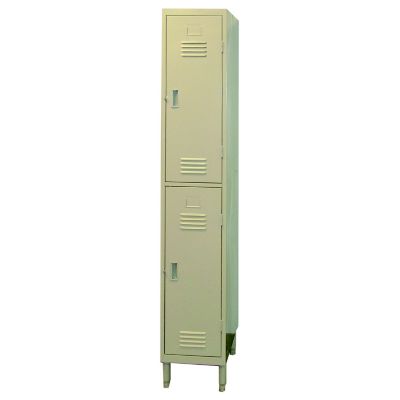 Steel Lockers 2 Lockable Doors With Coat Rod, 20''D 2 Lockable Doors