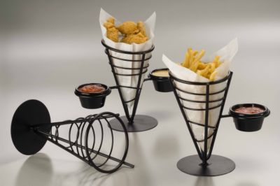 Single Black Cone Basket