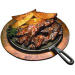 Fajita Griddle Round Lacquered Birch Underliner