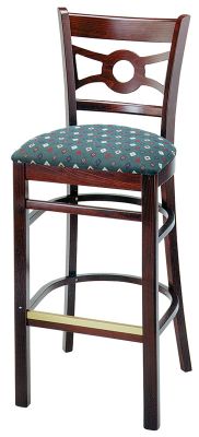 Deluxe Back Barstool With Upholstered Seat, Furniture Imports