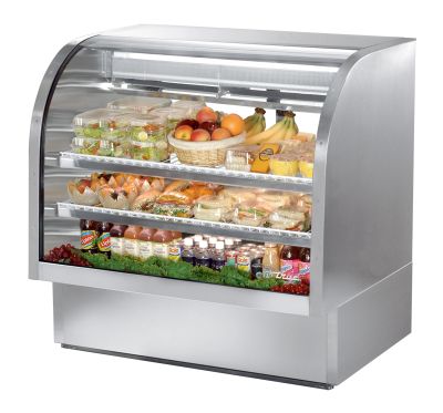True Curved Glass Deli Case, Stainless Steel, 23-1/2 cu.ft.