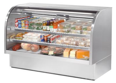 True Curved Glass Deli Case, Stainless Steel, 37.1 cu.ft.
