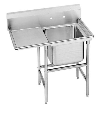 Scullery Sink with Drainboard 40''L, 1-18'' Drainboard, 1 Tub (16'' x 20'')