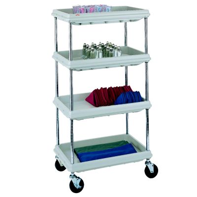 Utility Cart Deep Ledge Four-Shelf 21-1/2''W x 32''L x 60''H Grey