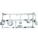 Pot Racks for Worktables Pot Racks, Mid Mount For 4'L Table