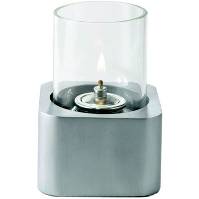 Silver Lamp with Clear Cylinder
