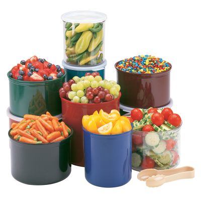 Plastic Crocks with Lids 1.2 Quart Clear