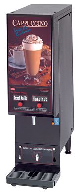Cappuccino Dispenser compact, 2 Flavor, 3 lb. hoppers