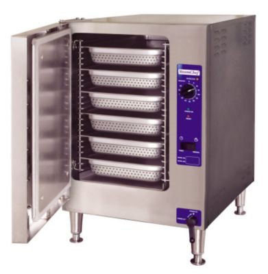 Electric Convection Steamer, One Compartment, 6 Pan
