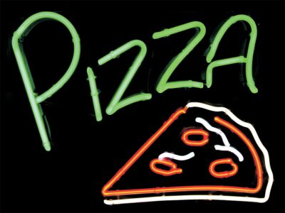Genuine Neon Sign Pizza with Pizza 20''W x 15''H