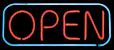 Genuine Neon Sign Traditional Deluxe OPEN 29W x 13H
