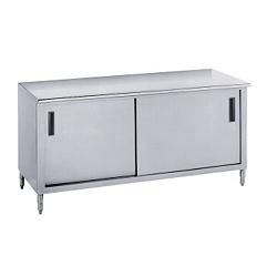 Worktable with Sliding Doors, 48'' L x 30'' W, 1-1/2'' Backsplash