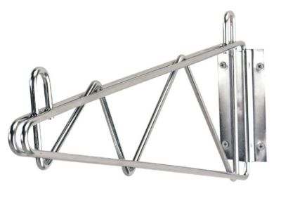 Chrome Wall Shelf Brackets End Bracket, Pair 14''