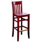 Barstool Vertical Slat Back With Wood Seat, Furniture Imports