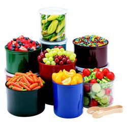 Plastic Crocks with Lids 1.5 Quart Clear