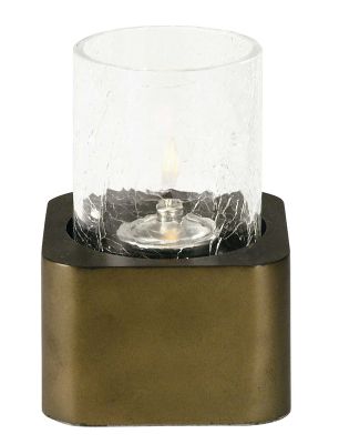 Bronze Lamp with Crackle Cylinder