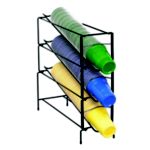 Adjustable Cup Dispenser black wire 3 Section