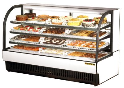 True Curved Glass Refrigerated Bakery Display Case 37.2 cu.ft.