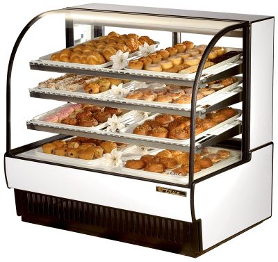 True Curved Glass Non-Refrigerated & Dry Bakery Display Case 23.7 cu.ft.