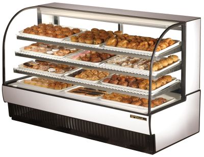 True Curved Glass Non-Refrigerated & Dry Bakery Display Case 37.2 cu.ft.
