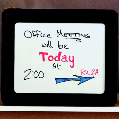 Multi-Purpose Pedestal Sign White Dry Erase Insert Surface, 14 x 11