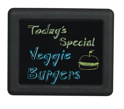 Multi-Purpose Pedestal Sign Black Dry Erase Insert Surface, 14 x 11