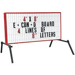Outdoor Changeable Sign Unlighted Economy Sign 4' x 8'